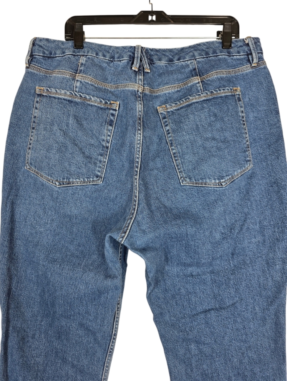 Good American Straight-Leg high rise midwashed indigo Jeans - Picture 8 of 15